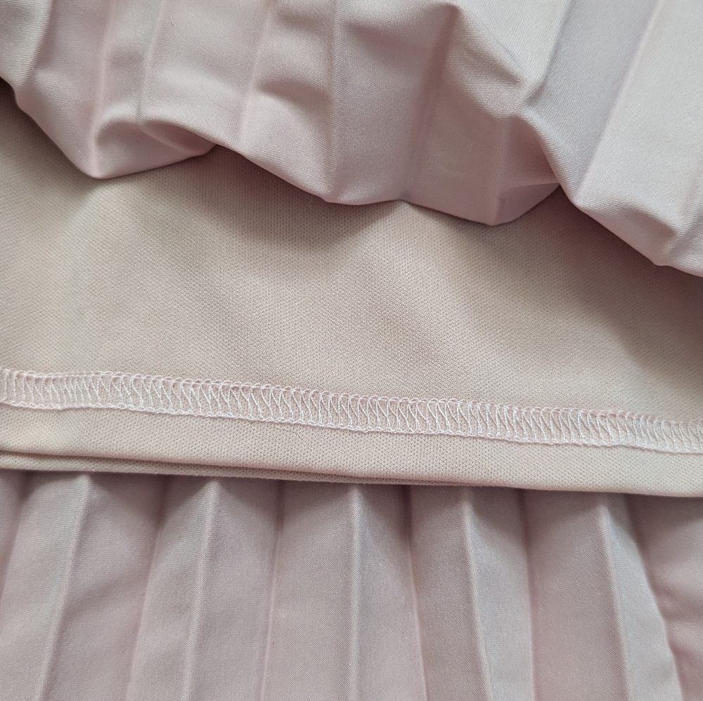 Altar’d State Pink Pleated Skirt – Size L | Satin Look, Romantic Coquette - Picture 6 of 8